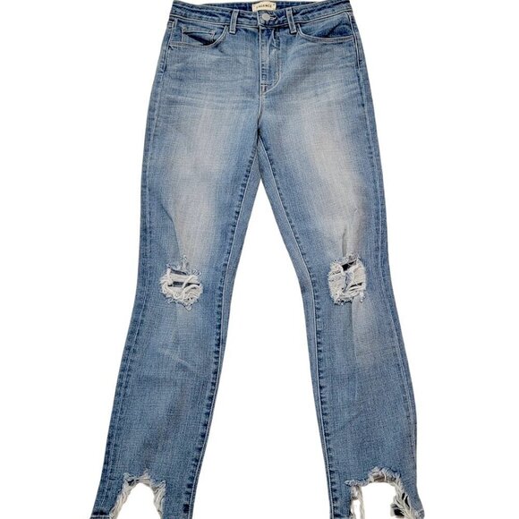 LAGENCE Jeans Denim Catalina High Line Distressed Cropped Size 27 - Picture 7 of 16